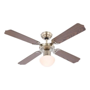 ZEVENTI - Stropni ventilator NAVAGIO 1xE27/60W/230V smeđa