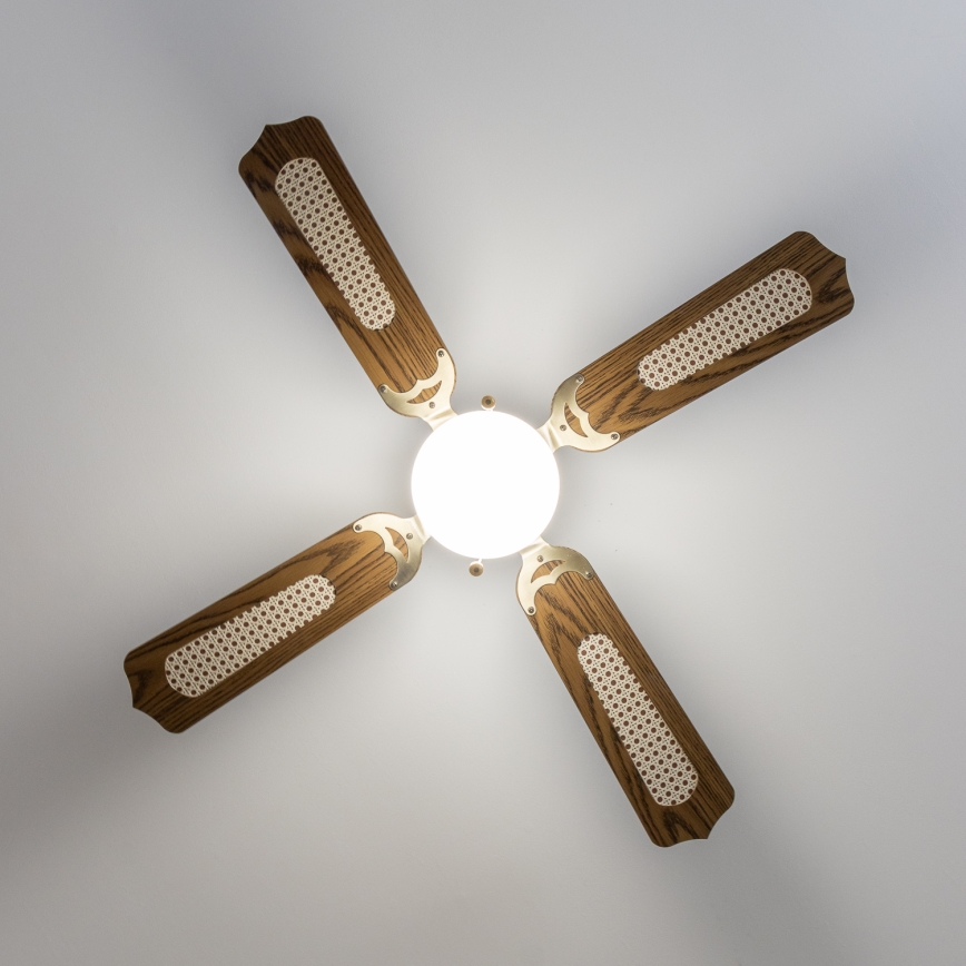 ZEVENTI - Stropni ventilator NAVAGIO 1xE27/60W/230V smeđa