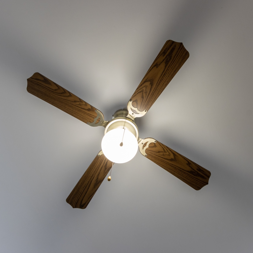 ZEVENTI - Stropni ventilator NAVAGIO 1xE27/60W/230V smeđa
