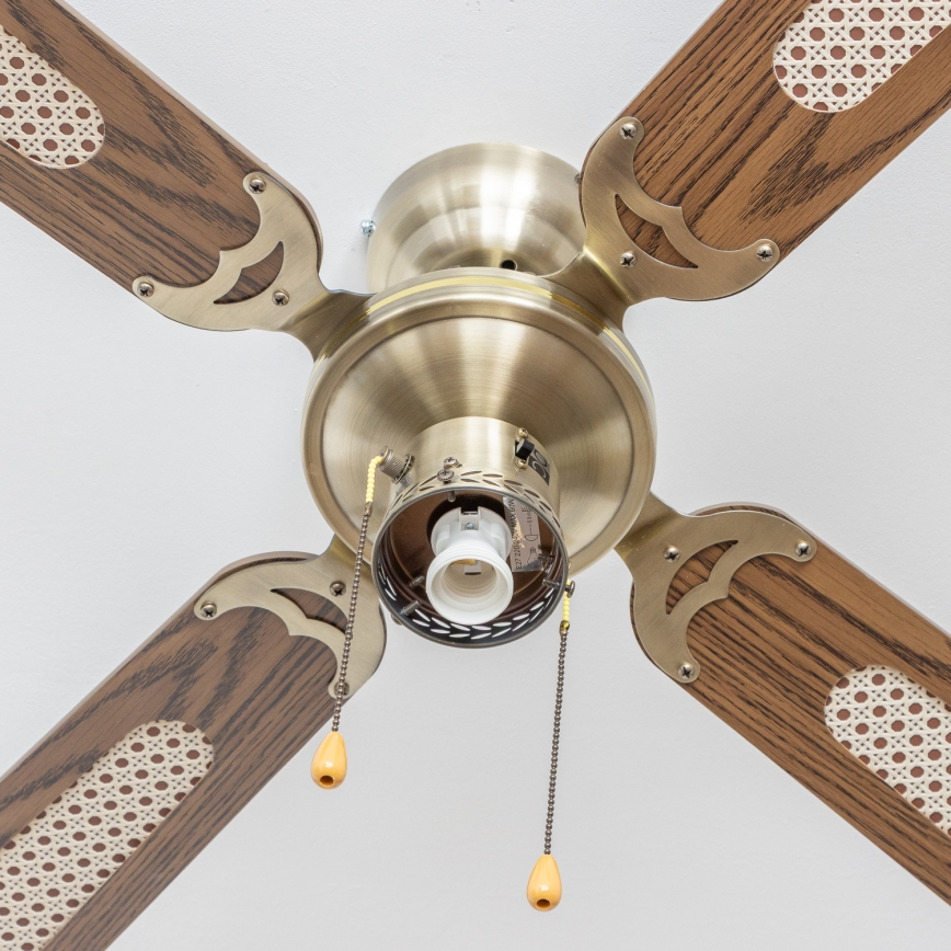 ZEVENTI - Stropni ventilator NAVAGIO 1xE27/60W/230V smeđa