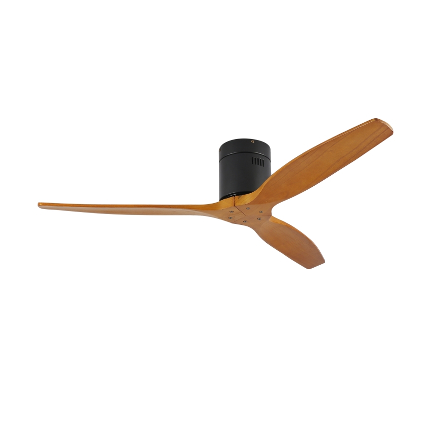 ZEVENTI - Stropni ventilator SPELLO Wi-Fi Tuya crna/hrast + daljinski upravljač