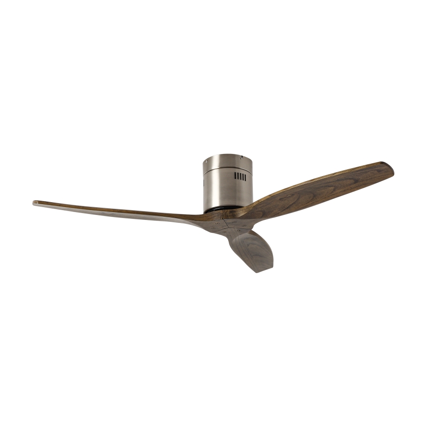 ZEVENTI - Stropni ventilator SPELLO Wi-Fi Tuya mat krom/hrast + daljinski upravljač