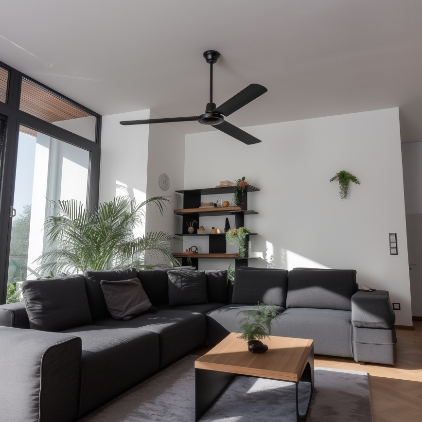 ZEVENTI - Stropni ventilator TOFINO crni