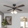 ZEVENTI - Stropni ventilator ZURRIOLA 3xE27/60W/230V smeđa