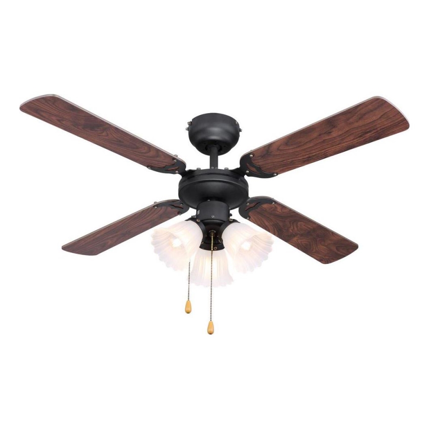 ZEVENTI - Stropni ventilator ZURRIOLA 3xE27/60W/230V smeđa