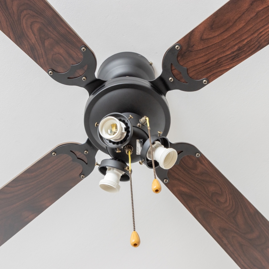 ZEVENTI - Stropni ventilator ZURRIOLA 3xE27/60W/230V smeđa