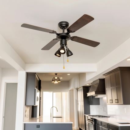 ZEVENTI - Stropni ventilator ZURRIOLA 3xGU10/50W/230V