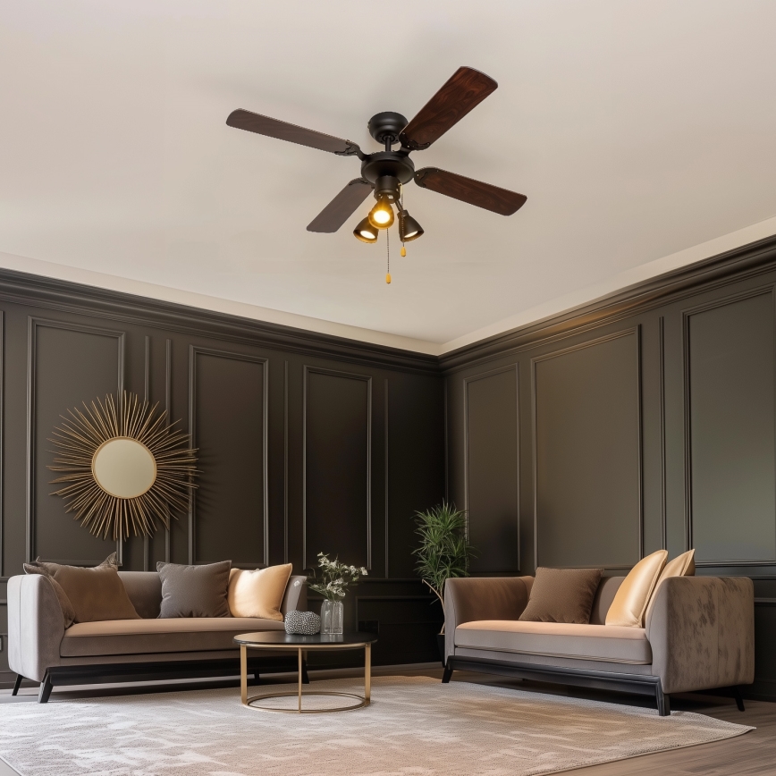 ZEVENTI - Stropni ventilator ZURRIOLA 3xGU10/50W/230V