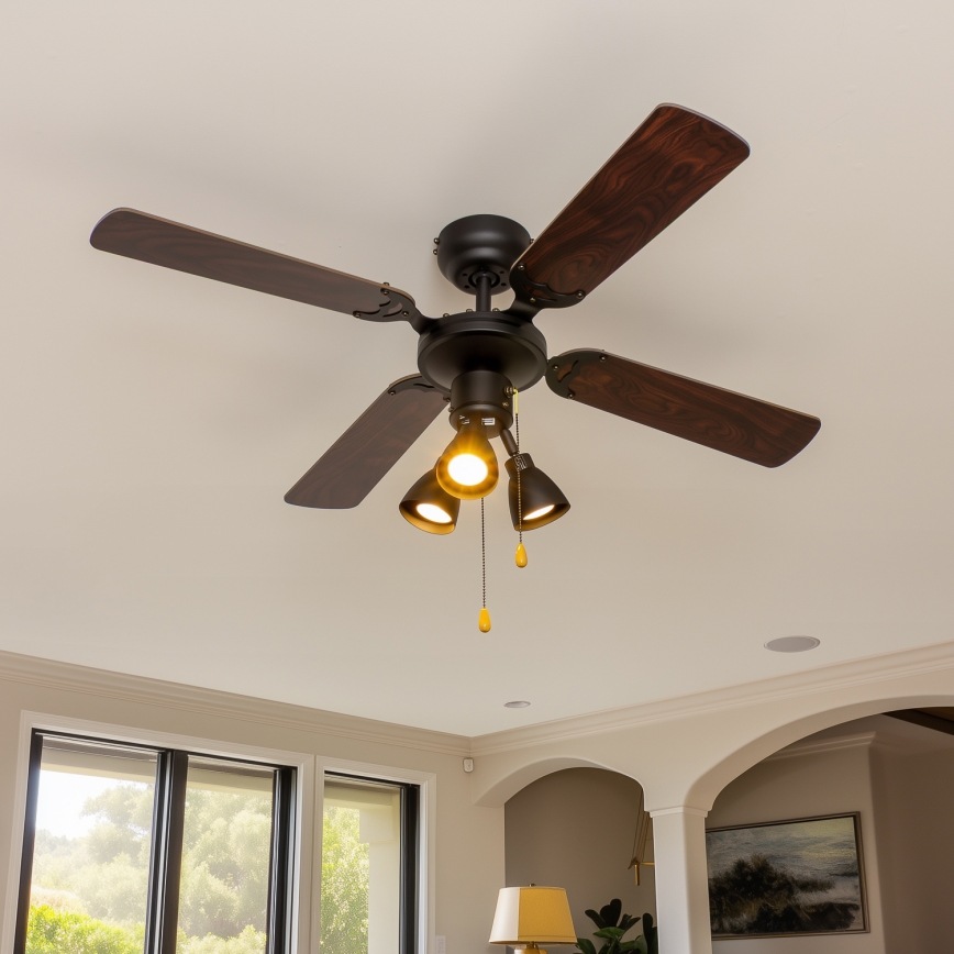 ZEVENTI - Stropni ventilator ZURRIOLA 3xGU10/50W/230V