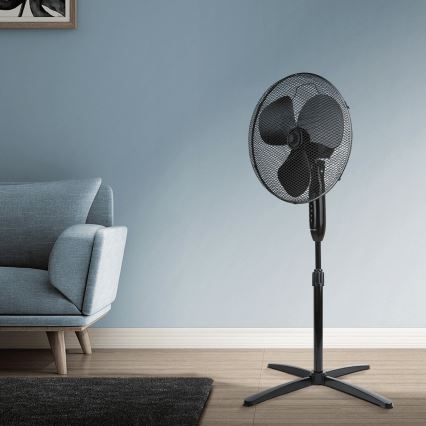 ZEVENTI - Ventilator na stalku 40 W/230 V, promjer 40 cm, crni