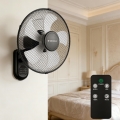 ZEVENTI - Zidni ventilator FANNY 45W/230V, promjer 41 cm, crne boje, s daljinskim upravljačem