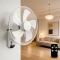 ZEVENTI - Zidni ventilator FANNY 45W/230V Ø 41 cm bijela + daljinski upravljač