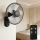 ZEVENTI - Zidni ventilator FANNY 45W/230V Ø 41 cm crni + daljinsko upravljanje