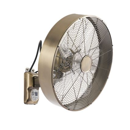 ZEVENTI - Zidni ventilator FANNY 50W/230V brončane boje + daljinski upravljač