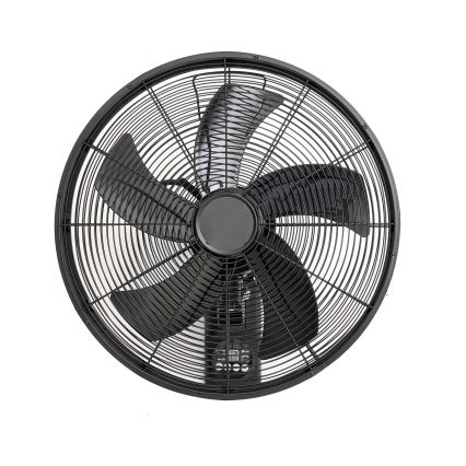ZEVENTI - Zidni ventilator FANNY 50W/230V Ø 45 cm crni + daljinski upravljač