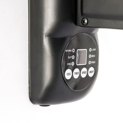 ZEVENTI - Zidni ventilator FANNY 50W/230V Ø 45 cm crni + daljinski upravljač