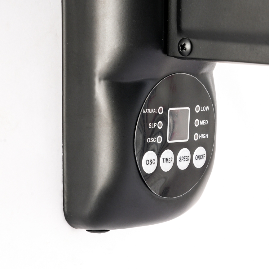 ZEVENTI - Zidni ventilator FANNY 50W/230V Ø 45 cm crni + daljinski upravljač