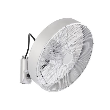 ZEVENTI - Zidni ventilator FANNY 50W/230V Ø 45 cm matirani krom + daljinski upravljač