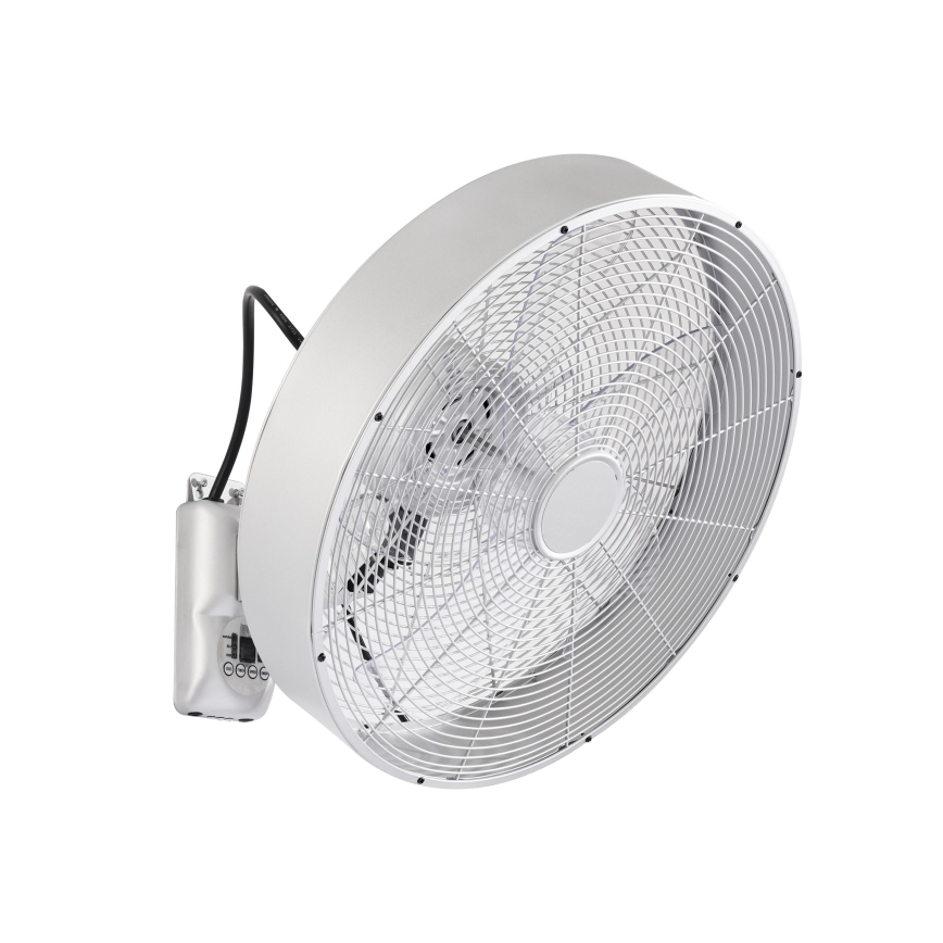 ZEVENTI - Zidni ventilator FANNY 50W/230V Ø 45 cm matirani krom + daljinski upravljač