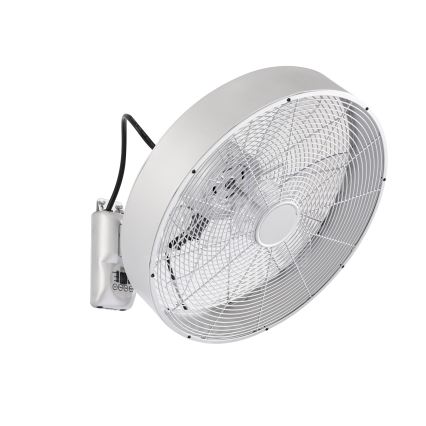 ZEVENTI - Zidni ventilator FANNY 50W/230V Ø 45 cm matirani krom + daljinski upravljač