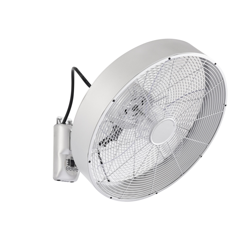 ZEVENTI - Zidni ventilator FANNY 50W/230V Ø 45 cm matirani krom + daljinski upravljač