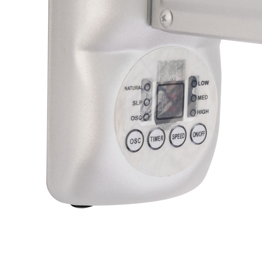 ZEVENTI - Zidni ventilator FANNY 50W/230V Ø 45 cm matirani krom + daljinski upravljač