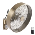 ZEVENTI - Zidni ventilator FANNY 50W/230V, promjer 45 cm, brončani + daljinski upravljač