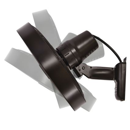 ZEVENTI - Zidni ventilator FREEZE 50W/230V pr. 40 cm crna/smeđa + daljinski upravljač