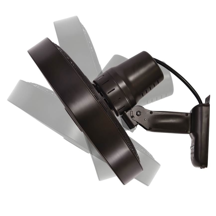 ZEVENTI - Zidni ventilator FREEZE 50W/230V pr. 40 cm crna/smeđa + daljinski upravljač