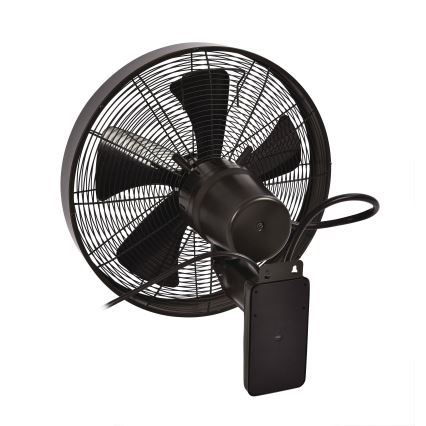 ZEVENTI - Zidni ventilator FREEZE 50W/230V pr. 40 cm crna/smeđa + daljinski upravljač