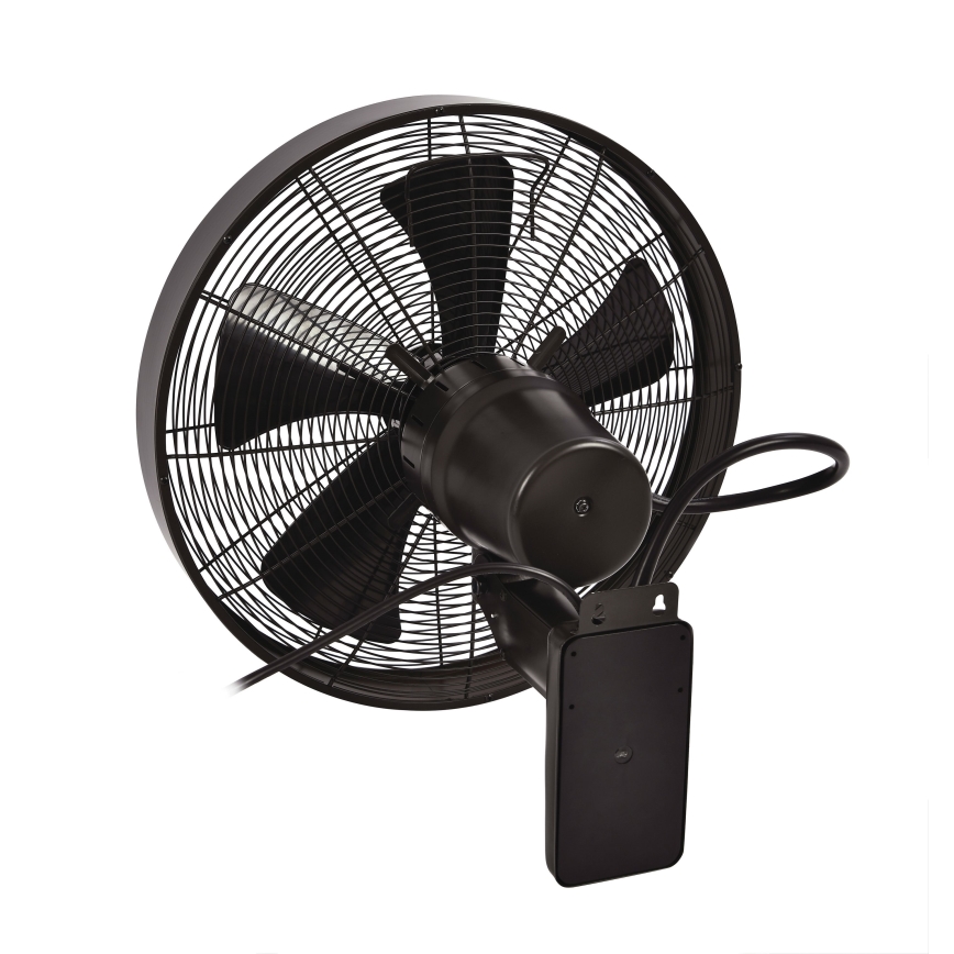 ZEVENTI - Zidni ventilator FREEZE 50W/230V pr. 40 cm crna/smeđa + daljinski upravljač