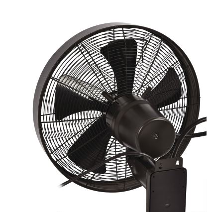 ZEVENTI - Zidni ventilator FREEZE 50W/230V pr. 40 cm crna/smeđa + daljinski upravljač