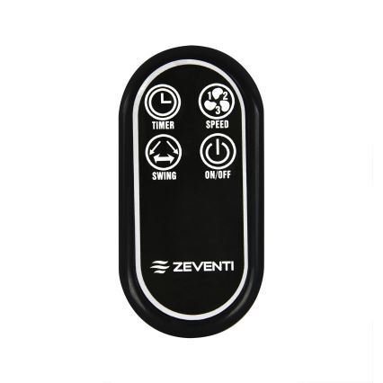 ZEVENTI - Zidni ventilator FREEZE 50W/230V pr. 40 cm crna/smeđa + daljinski upravljač
