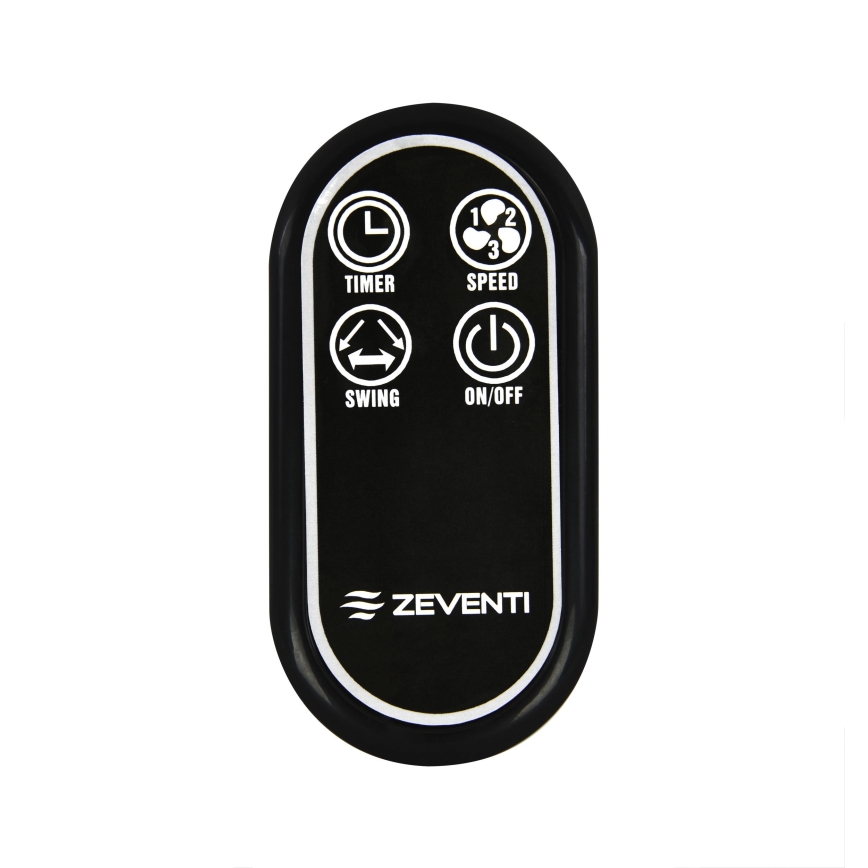 ZEVENTI - Zidni ventilator FREEZE 50W/230V pr. 40 cm crna/smeđa + daljinski upravljač