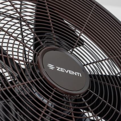 ZEVENTI - Zidni ventilator FREEZE 50W/230V promjera 40 cm crna/smeđa + daljinski upravljač