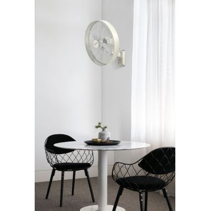 ZEVENTI - Zidni ventilator FREEZE 50W/230V pr. 40 cm bijela + daljinski upravljač