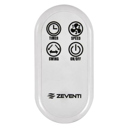 ZEVENTI - Zidni ventilator FREEZE 50W/230V pr. 40 cm bijela + daljinski upravljač