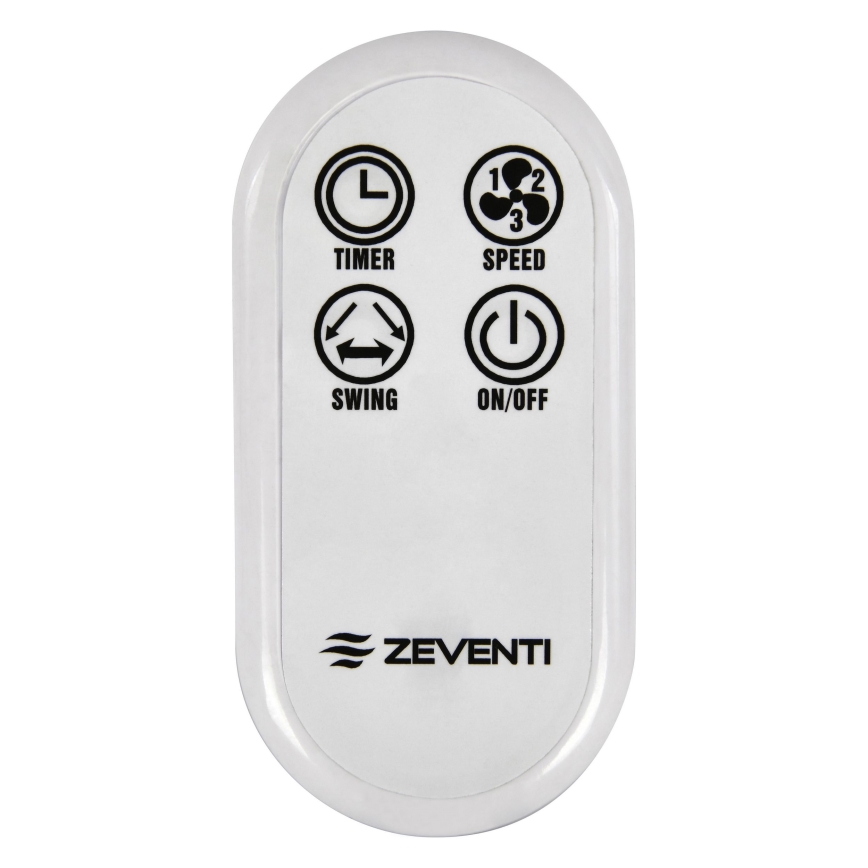 ZEVENTI - Zidni ventilator FREEZE 50W/230V pr. 40 cm bijela + daljinski upravljač