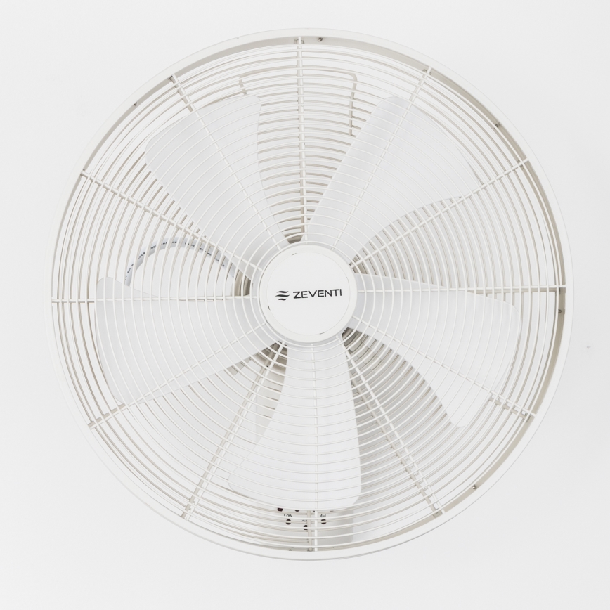 ZEVENTI - Zidni ventilator FREEZE 50W/230V promjera 40 cm bijeli + daljinski upravljač