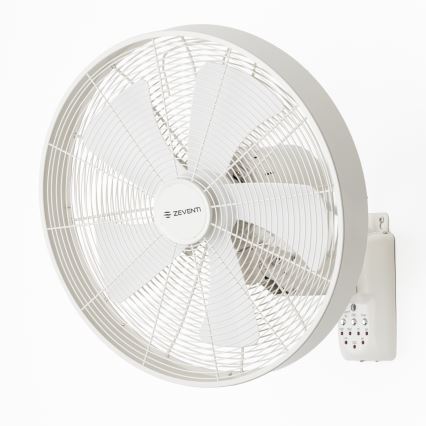 ZEVENTI - Zidni ventilator FREEZE 50W/230V promjera 40 cm bijeli + daljinski upravljač