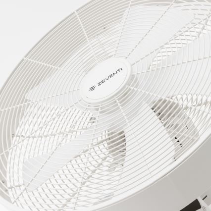 ZEVENTI - Zidni ventilator FREEZE 50W/230V promjera 40 cm bijeli + daljinski upravljač