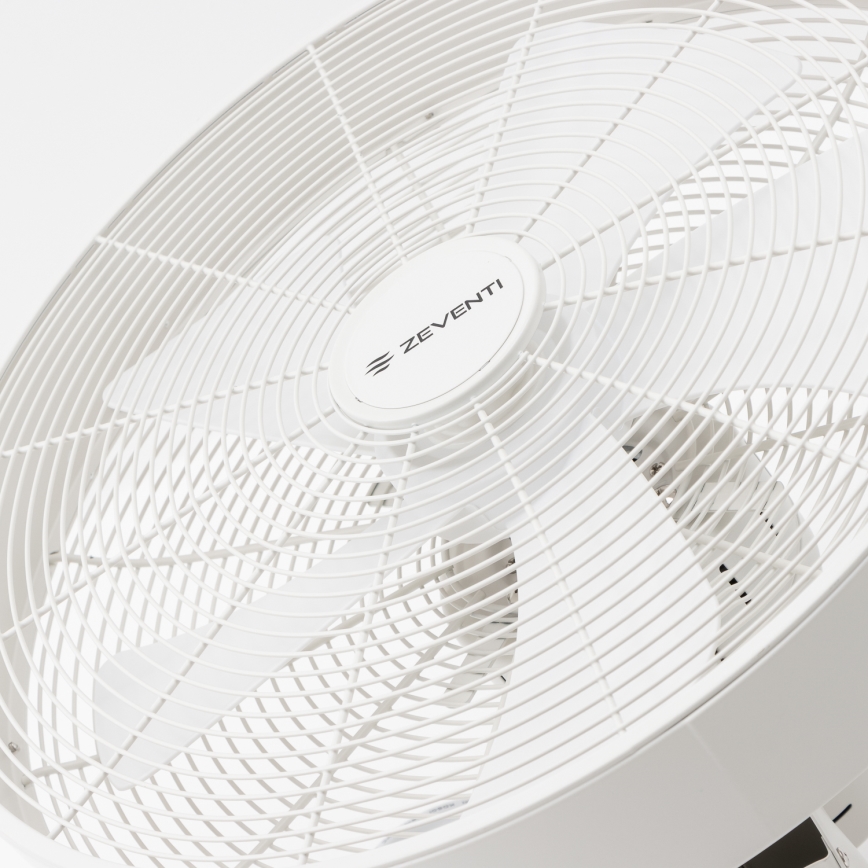 ZEVENTI - Zidni ventilator FREEZE 50W/230V promjera 40 cm bijeli + daljinski upravljač