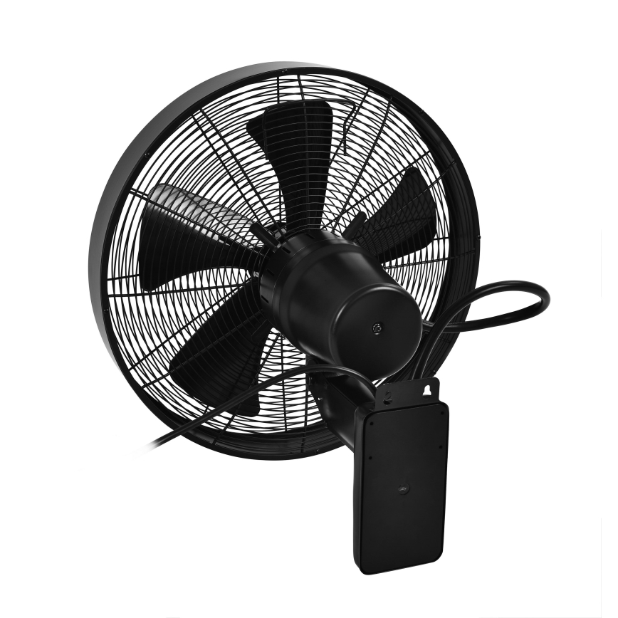 ZEVENTI - Zidni ventilator FREEZE 50W/230V pr. 40 cm crna + daljinski upravljač