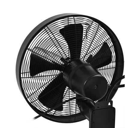 ZEVENTI - Zidni ventilator FREEZE 50W/230V pr. 40 cm crna + daljinski upravljač