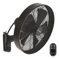 ZEVENTI - Zidni ventilator FREEZE 50W/230V pr. 40 cm crna/smeđa + daljinski upravljač