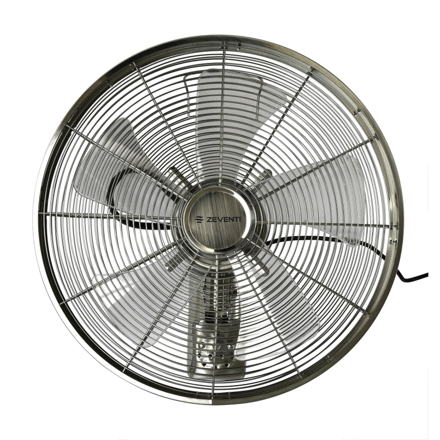 ZEVENTI - Zidni ventilator FREEZE 50W/230V pr. 40 cm mat krom + daljinski upravljač