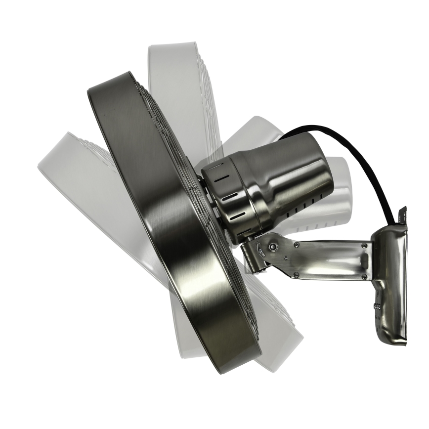 ZEVENTI - Zidni ventilator FREEZE 50W/230V pr. 40 cm mat krom + daljinski upravljač