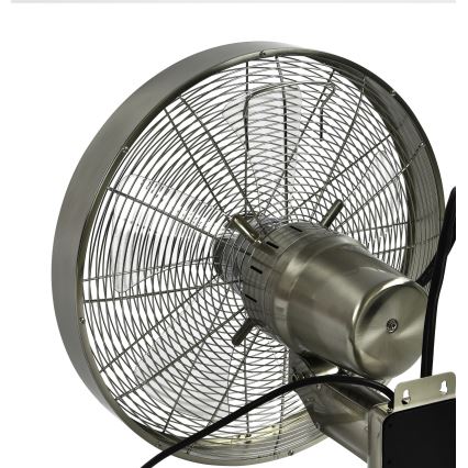 ZEVENTI - Zidni ventilator FREEZE 50W/230V pr. 40 cm mat krom + daljinski upravljač