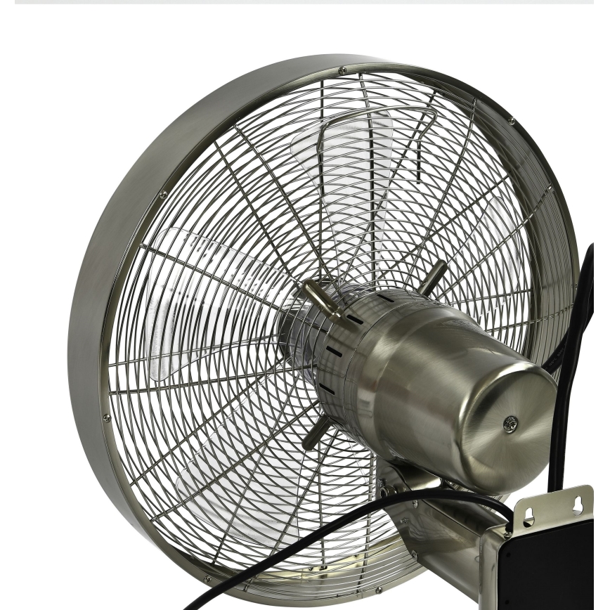 ZEVENTI - Zidni ventilator FREEZE 50W/230V pr. 40 cm mat krom + daljinski upravljač