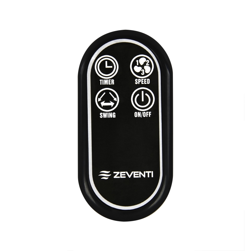 ZEVENTI - Zidni ventilator FREEZE 50W/230V pr. 40 cm mat krom + daljinski upravljač